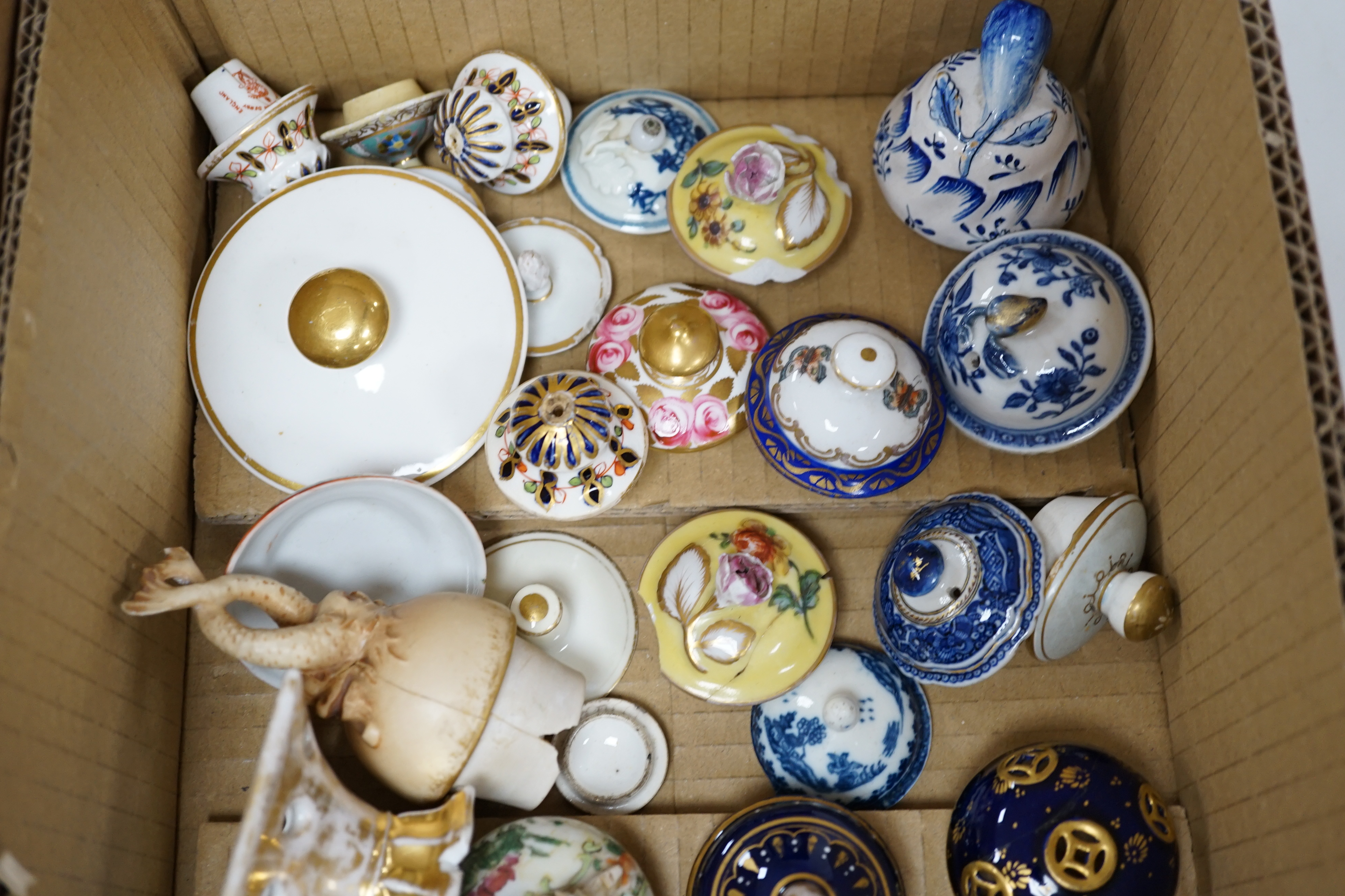 A large collection of 18th and 19th century tea and coffee pot covers